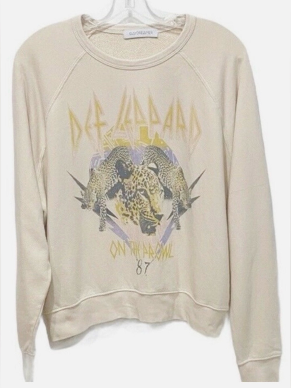REVOLVE DAYDREAMER Vintage Feel Def Leppard On The Prowl 1987 Sweatshirt Sz M - Picture 4 of 9